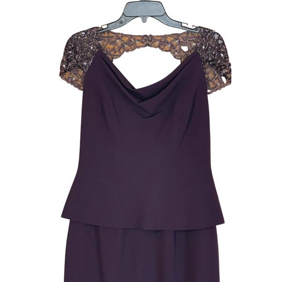 Alexander by Daymor Couture 909 NEW Size 6 Formal Evening Gown Aubergine Wine - Picture 3 of 15